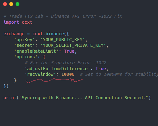 How to Fix Binance API Error -1022 (Signature for this request is not valid) - 2026 Guide