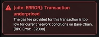 How to Fix Base Chain "Transaction Underpriced" Error – 2026 L2 Gas Optimization Guide